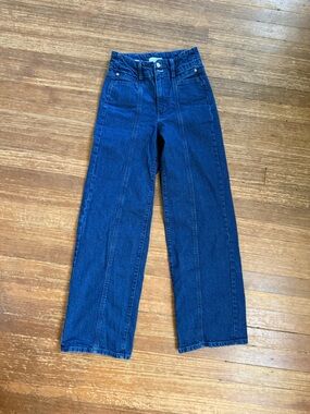 Universal Thread High Rise Wide Leg Dark Blue Wide-Leg Jeans Size 2R